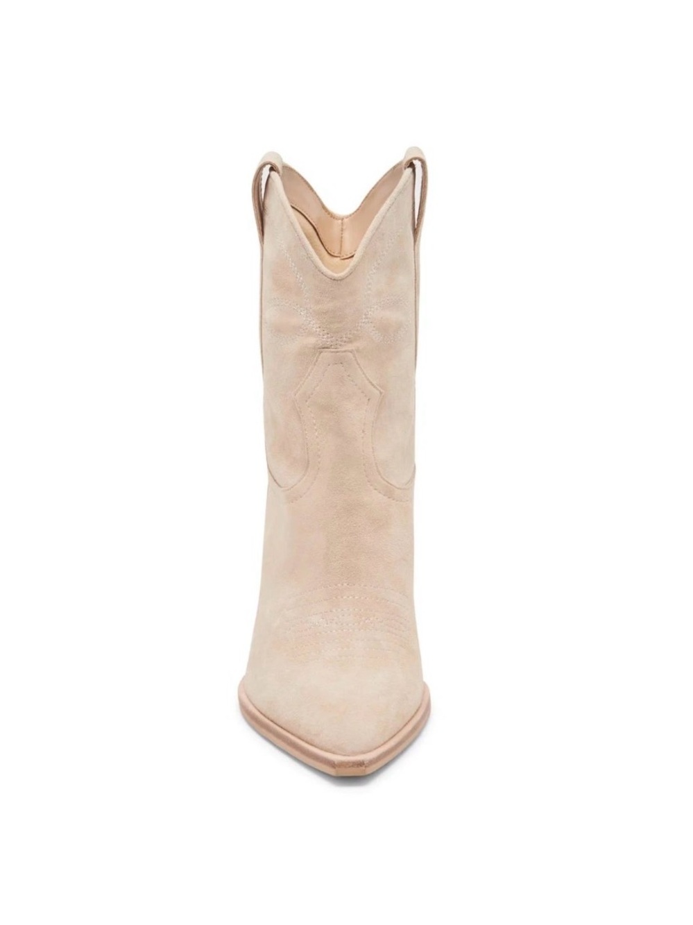 Dolce Vita Beige Suede Heeled Western Angel Boots Size 11 - Picture 3 of 5